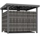 image 7 of Outsunny Outdoor Rattan Coffee Table w/ Umbrella Hole Fit for Garden | Grey | Gradient grey rattan | 55.5 x 55.5 x 46 cm