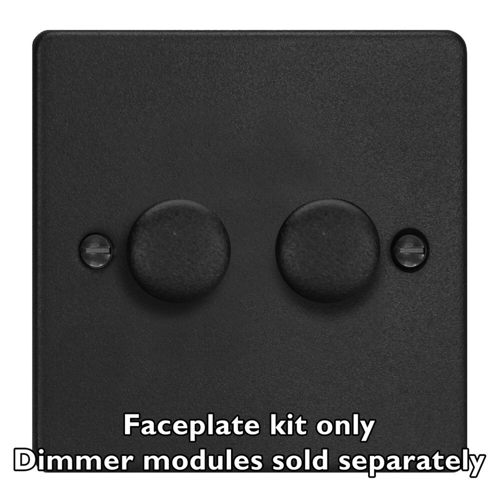 Varilight ES 2-Gang Matrix Kit for Rotary Dimmers Matt Black