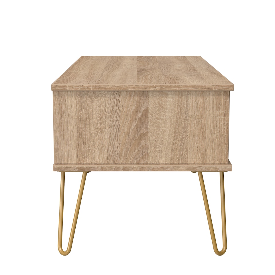 image 1 of Bexley 1 Drawer Coffee Table in White Matt & Bardolino Oak (Ready Assembled) | White | White Matt & Bardolino Oak