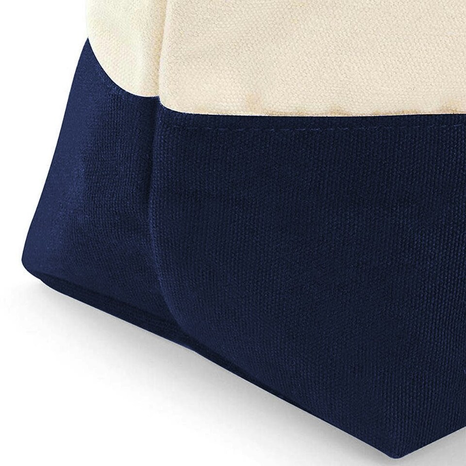 image 1 of Westford Mill Dipped Base Canvas Accessory Bag - Natural/Navy - M | Brown