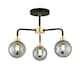 image 1 of First Choice Lighting Black Paint and Smoked Glass 3 Light Black | Grey