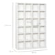 image 5 of HOMCOM 456 CD  336 DVD Storage Unit, Media Storage Shelf, Wooden Display Unit with Adjustable Shelves, 89 x 130.5 cm, White