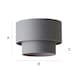 image 6 of ValueLights Jodie Two Tier Grey Linen Drum Lamp Shade and Bulb Grey
