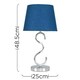image 3 of ValueLights Modern Polished Chrome Touch Table Lamp With Navy Blue Shade