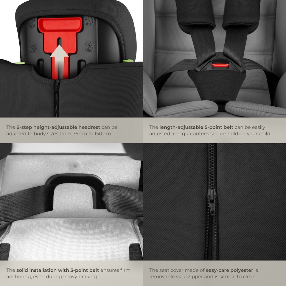 image 1 of Car Seat Sophie - with 5-point belt, i-Size approved, removable seat reducer | Grey | dark grey/black | 47 x 47 x 80,50 cm | 1