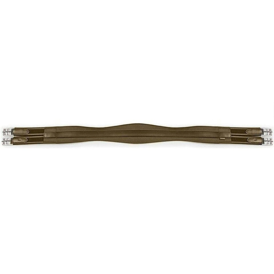 Blenheim Atherstone Elasticated Leather Horse Girth - Havana - 34in