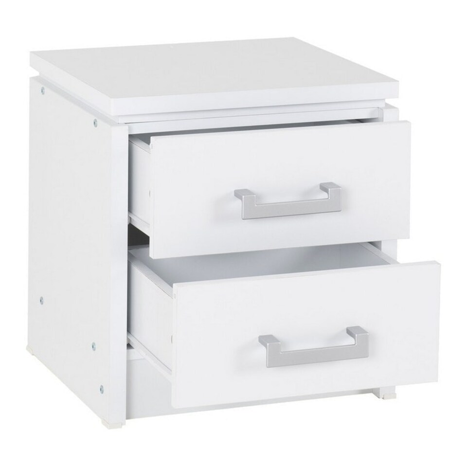image 1 of Charles 2 Drawer Bedside - L40 x W44 x H48 cm - White