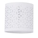image 3 of Set of 2 Romana - Brushed Chrome Touch Operated Table Lamps Bedside Lights White Laser Cut Shade Silver | White