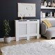 image 1 of Vida Designs Milton Radiator Cover Painted MDF Slatted Cabinet, White, 111cm