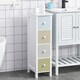 image 2 of HOMCOM Drawer Cabinet, 4 Drawer Storage Organizer Unit Bathroom Bedroom