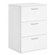 image 1 of Yaheetech Classic Wooden End Table with 3 Drawers White