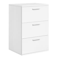 Yaheetech Classic Wooden End Table with 3 Drawers White