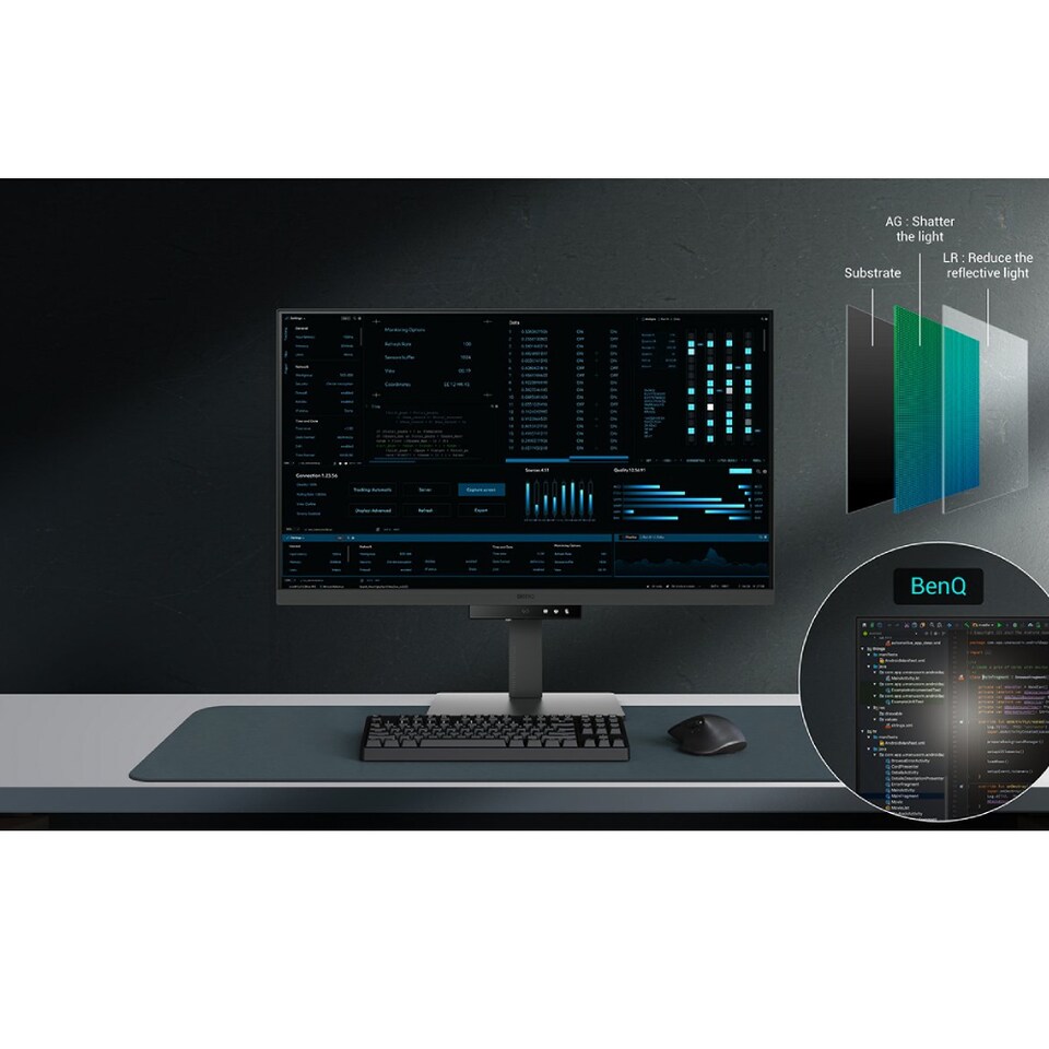 image 1 of BenQ RD320U 32-Inch IPS 4K USB-C Height adjustable Programming monitor with MoonHalo
