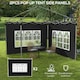 image 8 of Outsunny Gazebo Side Panels for 3x3(m) or 3x4m Pop Up Gazebo, 2 Pack, Black