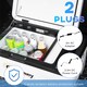 image 6 of Outsunny 12V Portable Car Refrigerator with Inner LED Light Indoor Outdoor, 18L