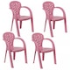 image 1 of Coloured Plastic Kids Chairs Stackable Nursery Indoor Outdoor Party Garden Play | Pink | 4 Pcs Pink | 4