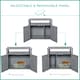 image 3 of PawHut Wood Cat Litter Box Enclosure Furniture w/ Adjustable Interior Wall Grey