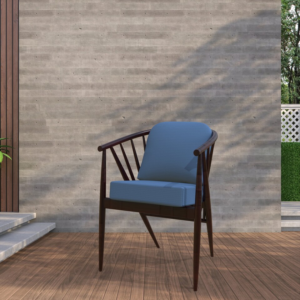 image 1 of Covers&All Outdoor 5 in Seat / Back Cushion with Highly Durable Cover Rite Fabric, 22 in W x 24 in L x 5 in Thick, Sky Blue