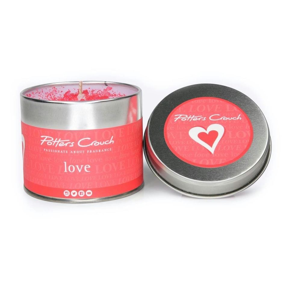 Potters Crouch Scented Candle in Tin - Love | Multi