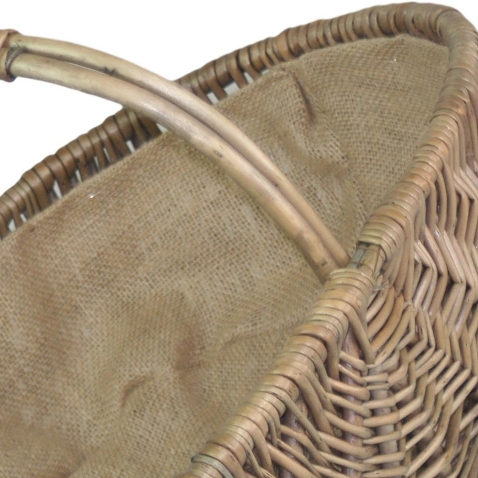 image 1 of Large Shallow Antique Wash Lined Garden Trugs | Brown | Brown | Large