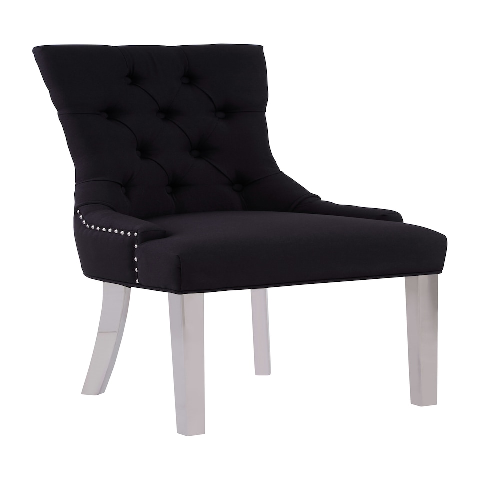 image 1 of Interiors by Premier Luxurious Black Dining Chair For Livingroom, Diamond Pattern Dining Chair, Modern Chair For Sitting Area Black