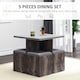 image 4 of HOMCOM Dining Table w/ 4 Ottomans Seats Kitchen Home Furniture Set Modern Style