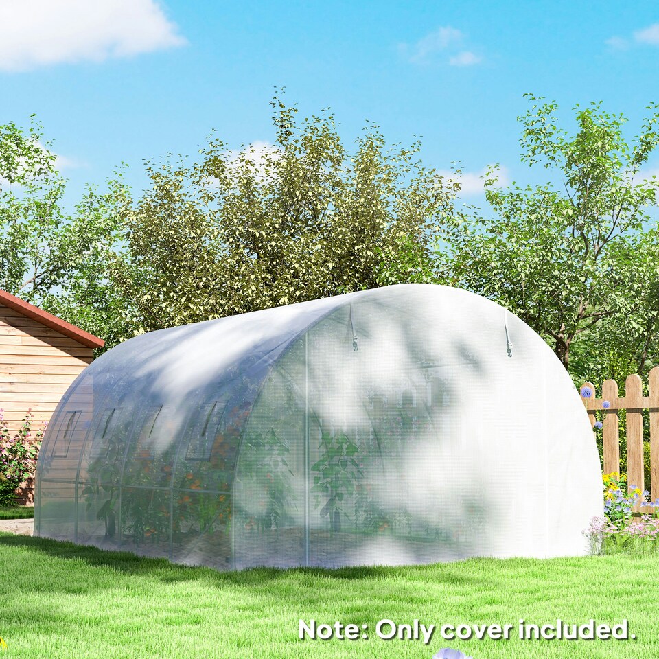 image 1 of Outsunny 4 x 3 x 2m Greenhouse Replacement Cover ONLY for Tunnel Greenhouse