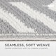 image 3 of Homescapes Outdoor Rug Luxury Waterproof Reversible Recycled, For Garden, Luna Geometric | Grey | Grey and White