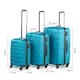 image 5 of VonHaus 3pc Teal Luggage Set, 360° Silent Spinner Wheels Blue