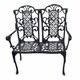 image 1 of Victorian Bench (2 Seater) British Made, High Quality Cast Aluminium Garden Furniture - Wide Choice of Colours and Finishes Available Black