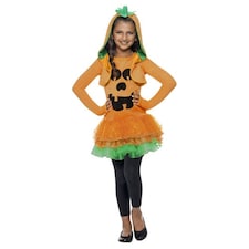 Pumpkin Tutu Dress Girls Fancy Dress Costume Kids Medium - Age 7-9