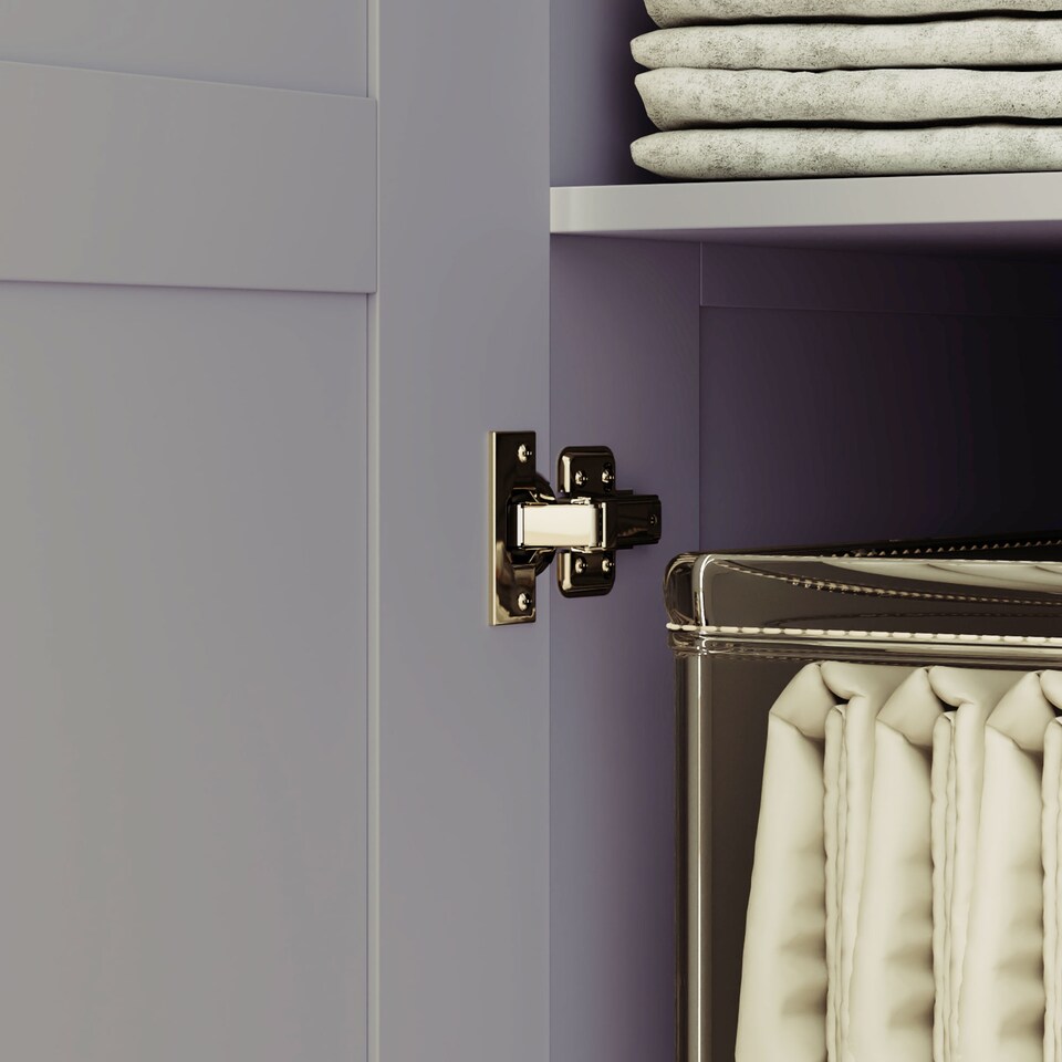 image 1 of HOMCOM 2 Door Wardrobe for Bedroom, Double Wardrobe with Shelves and Hanging Rail, Modern Bedroom Furniture, 80x54x180cm, Grey