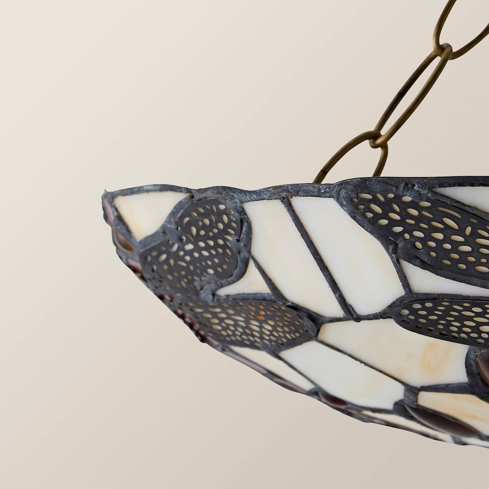 image 1 of ValueLights Tiffany Vintage Style Multicolour Ceiling Pendant Shade | Multi