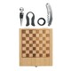 image 1 of MidOcean Chesset Bamboo Chess Board & Wine Set - Wood - One Size Brown