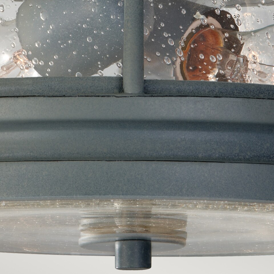 image 1 of Chelsea Harbor 2 Light Outdoor Flush Ceiling Light Storm Cloud IP44, E27