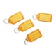 image 1 of Pack of 50 Large Orange Identity Tag Key Rings - Sliding Fob Keyrings Coloured