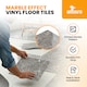image 2 of Vinyl Floor Tiles Self Adhesive – 30 Pack Covers 30 sqf (2.79sqm) – 12x12in (30.5x30.5cm) Waterproof Peel & Stick Vinyl Flooring for Kitchen, Bathroom & Home | Grey