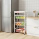 image 3 of Living and Home 4-Tier Kitchen Storage Trolley with Pull-Out Baskets, White | White | 4 Tier