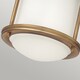 image 3 of Hinkley Hadrian 1 Light Flush Mount Brushed Bronze with Opal Glass IP44