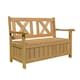 image 1 of Darcy Garden Wooden Storage Bench - Natural