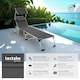 image 2 of Lorella aluminum sun lounger, upholstered, foldable | Grey | grey | 1