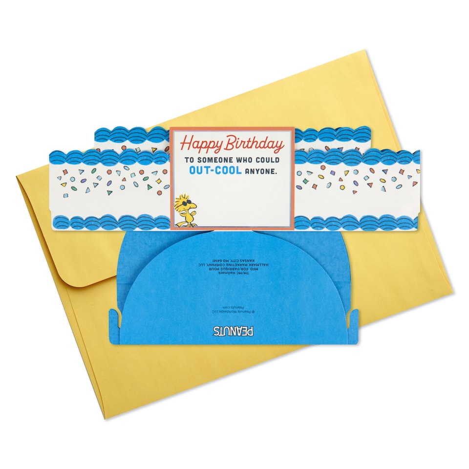 image 1 of Hallmark Paper Wonder Birthday Card - 3D Pop-Up Peanuts Snoopy Joe Cool Design