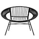 image 1 of Interiors by Premier Comfortable Black Natural Rattan And Iron Black Arm Chair, Stylish Outdoor Chair, Versatile Dining Chair