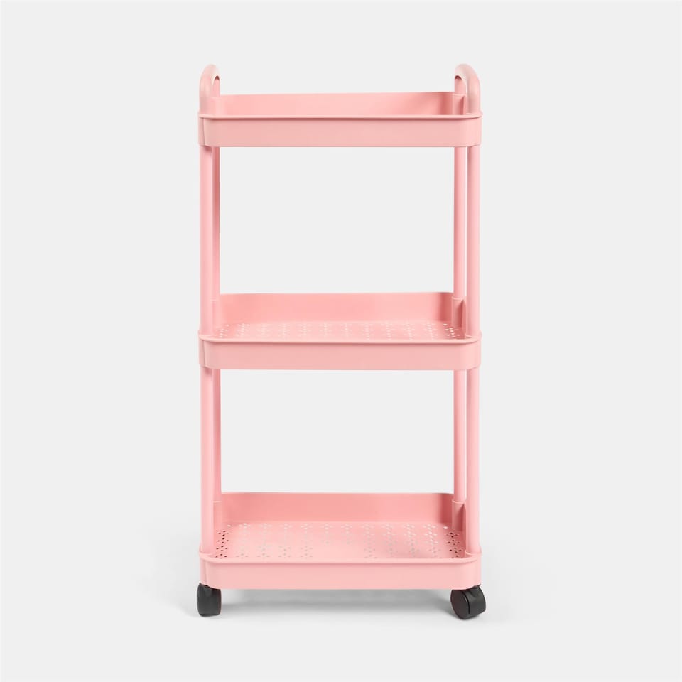 image 1 of OHS 3 Tier Storage Trolley Cart Bathroom Kitchen Rolling Organiser