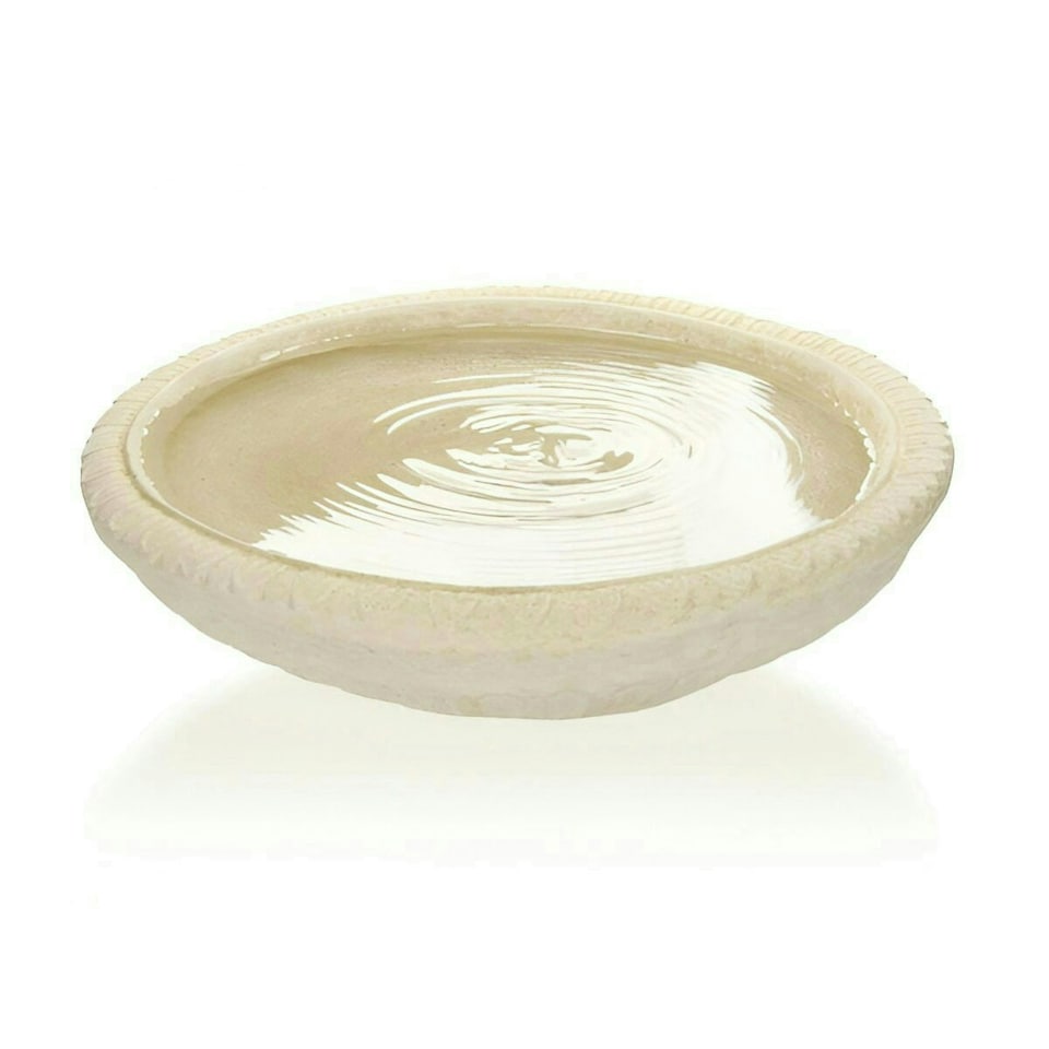 image 1 of Primrose Wilson Stone Garden Bird Bath Table Water Bowl Cream 38cm