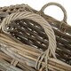 image 5 of Set of 2 Rectangular Grey Rattan Hallway Log Basket