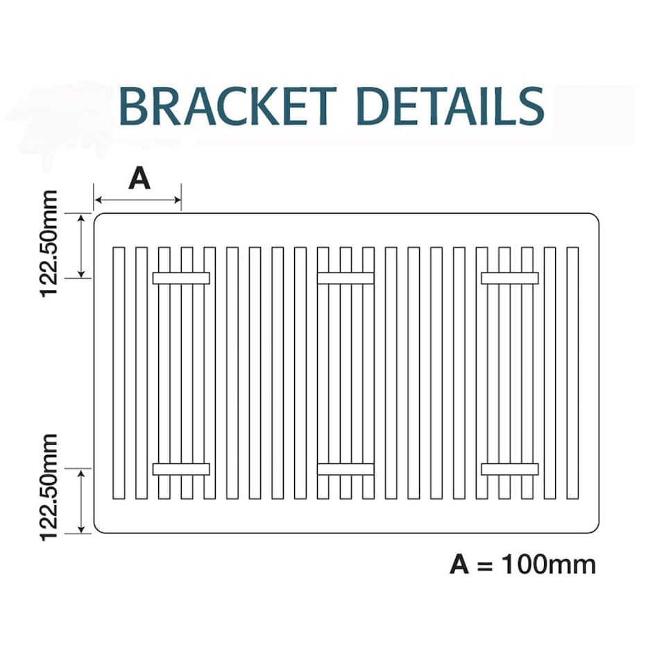 image 1 of 400mm (H) x 1100mm (W) - Type 21 Radiator - Double Panel - Single Convector - White Enamel (RAL 9016) (0.4m x 1.1m) (16" x 43")
