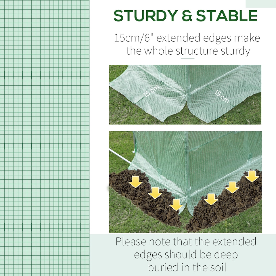 image 1 of Outsunny 3 x 2 x 2m Greenhouse Replacement Cover ONLY for Tunnel Greenhouse