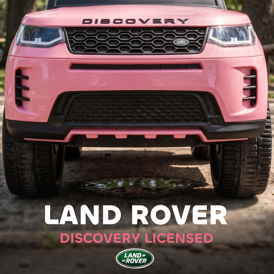 image 1 of AIYAPLAY Land Rover Licensed Baby Push Car, 2-in-1 Ride on Car, Pink