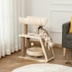 image 7 of PawHut Cat Tree Kitten Tower with Scratching Post Bed Perch Toy, Light Brown